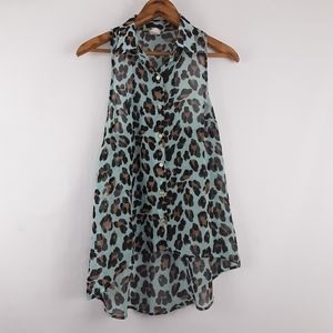 Toska animal printed tank top, sleeveless.